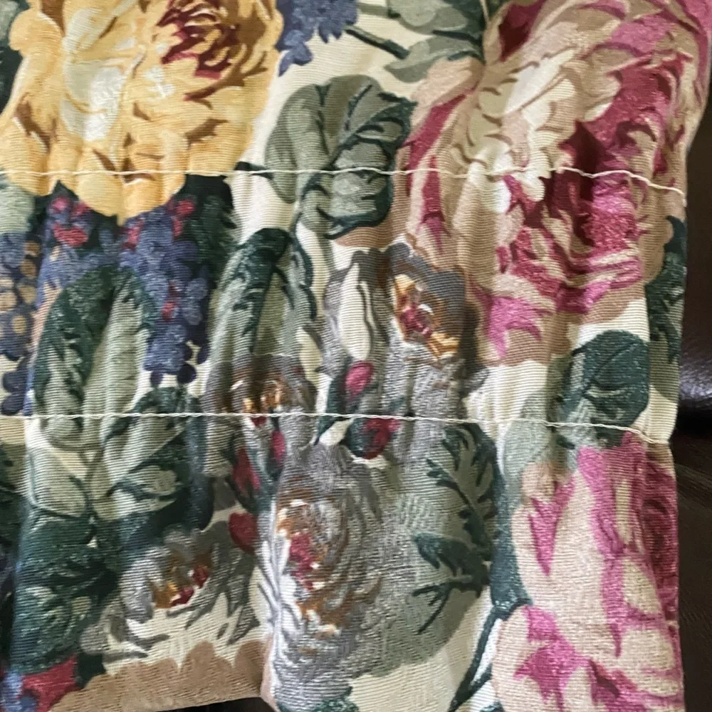 VTG Cannon English Country Floral USA Valance Rod Pocket Window Treatment 87x15